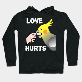 Love Hurts Cockatiel Male Parrot Biting Hoodie